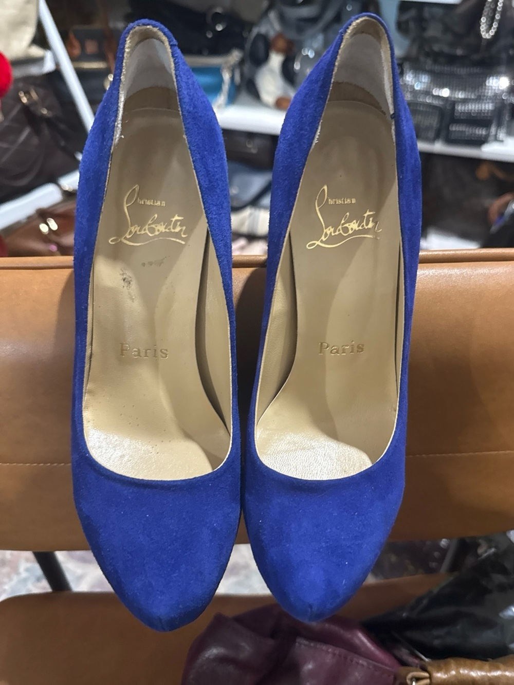 Christian Louboutin Royal Blue Suede Pumps